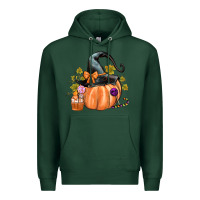 Sports Green Kids Pumpkin with Halloween Premium Hoodie - texasbilliewilder