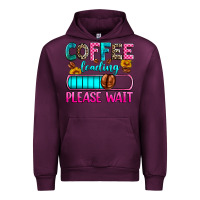 Mauve Wine coffee loading please wait Urban Hoodie - Zillion Design Studio