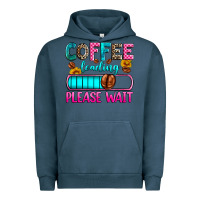 Pigment Midnight Navy coffee loading please wait Urban Hoodie - Zillion Design Studio