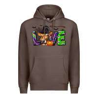 Coffee Love Halloween Cow Premium Hoodie - texasbilliewilder