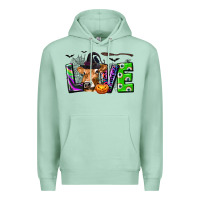 Seafoam Love Halloween Cow Premium Hoodie - texasbilliewilder