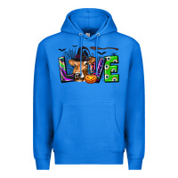 True Royal Love Halloween Cow Premium Hoodie - texasbilliewilder