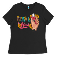 Black western sunflowers nail boss Ladies Tee - Artiststas