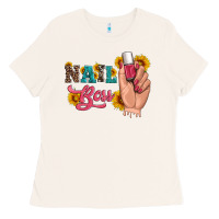 Bone western sunflowers nail boss Ladies Tee - Artiststas
