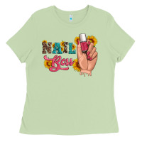 Matcha western sunflowers nail boss Ladies Tee - Artiststas