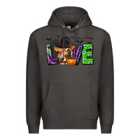 Smoke Love Halloween Cow Premium Hoodie - texasbilliewilder