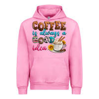 Fuchsia Pink coffee is always good idea Urban Hoodie - Zillion Design Studio