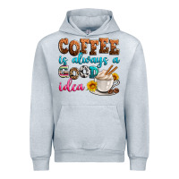Heather Grey coffee is always good idea Urban Hoodie - Zillion Design Studio