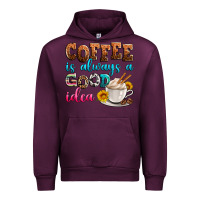Mauve Wine coffee is always good idea Urban Hoodie - Zillion Design Studio