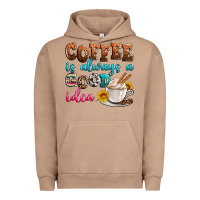 Pigment Burro coffee is always good idea Urban Hoodie - Zillion Design Studio