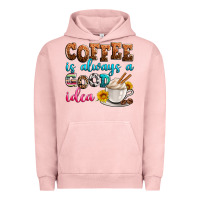 Pigment Salmon coffee is always good idea Urban Hoodie - Zillion Design Studio