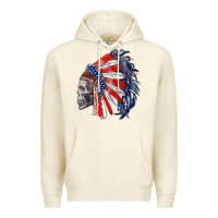 Tofu american indian headdress with skull Premium Hoodie - RanaPortraitStore