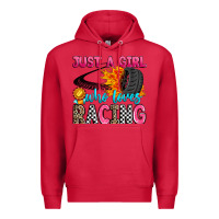 Cardinal just a girl who loves racing Premium Hoodie - Zillion Design Studio