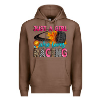 Chestnut just a girl who loves racing Premium Hoodie - Zillion Design Studio