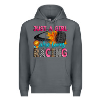 Rock just a girl who loves racing Premium Hoodie - Zillion Design Studio