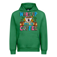 Emerald wake up and smell the coffee Urban Hoodie - Zillion Design Studio