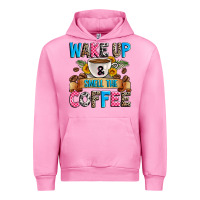 Fuchsia Pink wake up and smell the coffee Urban Hoodie - Zillion Design Studio