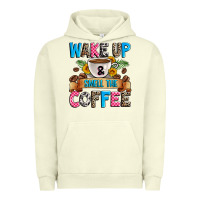 Pigment Pistachio wake up and smell the coffee Urban Hoodie - Zillion Design Studio