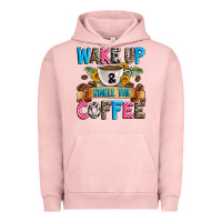 Pigment Salmon wake up and smell the coffee Urban Hoodie - Zillion Design Studio