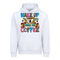 White wake up and smell the coffee Urban Hoodie - Zillion Design Studio