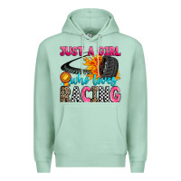 Seafoam just a girl who loves racing Premium Hoodie - Zillion Design Studio