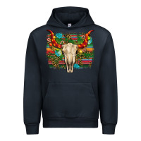 Navy western christmas bull skull Urban Hoodie - RanaPortraitStore