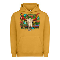 Pigment Peanut Butter western christmas bull skull Urban Hoodie - RanaPortraitStore