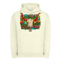 Pigment Pistachio western christmas bull skull Urban Hoodie - RanaPortraitStore