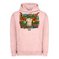 Pigment Salmon western christmas bull skull Urban Hoodie - RanaPortraitStore