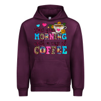 Mauve Wine start your morning with a cup of coffee Urban Hoodie - Zillion Design Studio