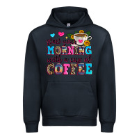 Navy start your morning with a cup of coffee Urban Hoodie - Zillion Design Studio