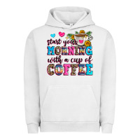 Pigment Lunar Rock start your morning with a cup of coffee Urban Hoodie - Zillion Design Studio