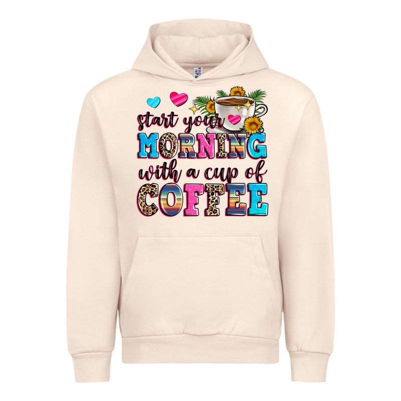 Start Your Morning With A Cup Of Coffee Urban Hoodie by Zillion Design Studio | Teevron