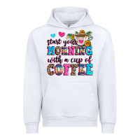 White start your morning with a cup of coffee Urban Hoodie - Zillion Design Studio