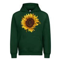Forest Green sunflower Urban Hoodie - RanaPortraitStore