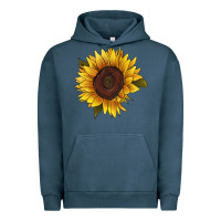 Pigment Midnight Navy sunflower Urban Hoodie - RanaPortraitStore