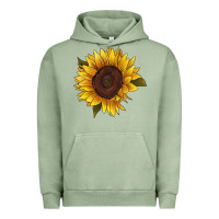 Pigment Oil Green sunflower Urban Hoodie - RanaPortraitStore