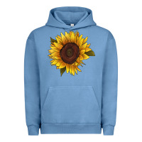 Pigment Pebble Blue sunflower Urban Hoodie - RanaPortraitStore