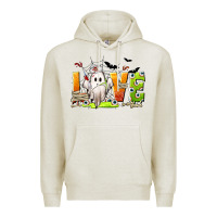 Oatmeal Heather Love Nurse Halloween Premium Hoodie - texasbilliewilder