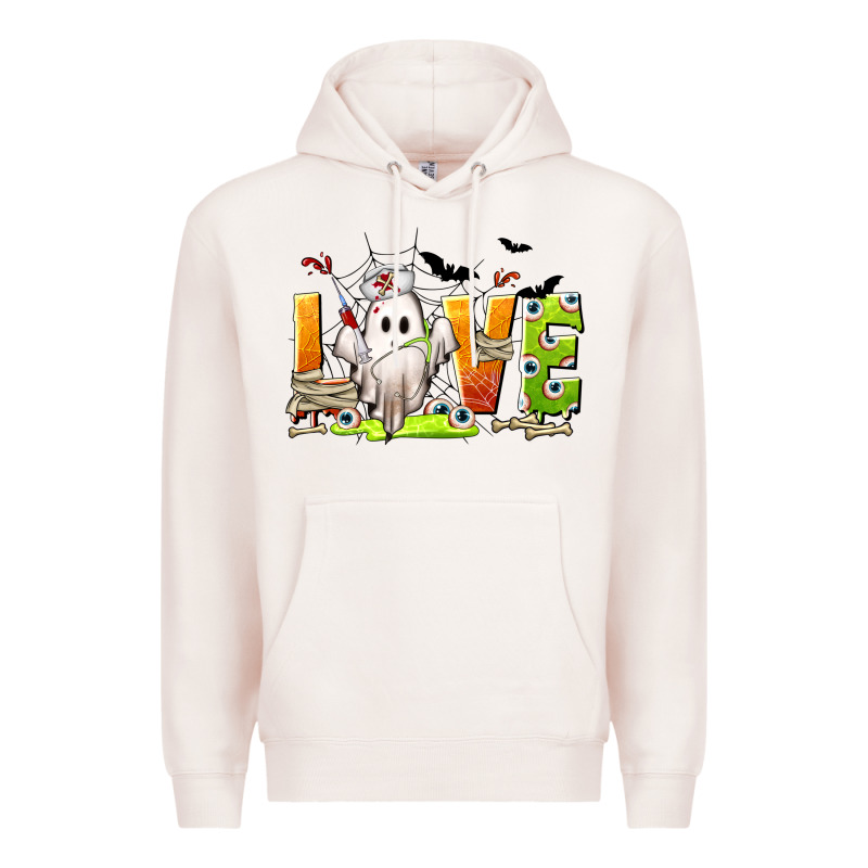 Love Nurse Halloween Premium Hoodie by texasbilliewilder | Teevron