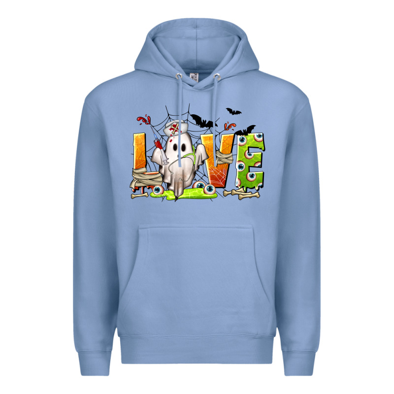 Love Nurse Halloween Premium Hoodie by texasbilliewilder | Teevron