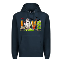 Navy Love Nurse Halloween Premium Hoodie - texasbilliewilder