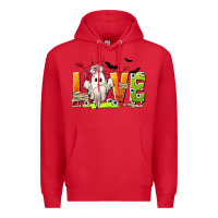 Red Love Nurse Halloween Premium Hoodie - texasbilliewilder