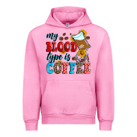 Fuchsia Pink my blood type is coffee Urban Hoodie - Zillion Design Studio
