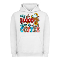 Pigment Lunar Rock my blood type is coffee Urban Hoodie - Zillion Design Studio