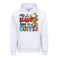 White my blood type is coffee Urban Hoodie - Zillion Design Studio