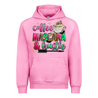 Fuchsia Pink coffee mascara and hustle Urban Hoodie - Zillion Design Studio