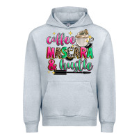 Heather Grey coffee mascara and hustle Urban Hoodie - Zillion Design Studio