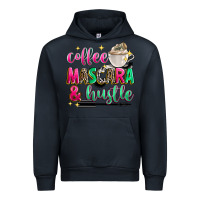 Navy coffee mascara and hustle Urban Hoodie - Zillion Design Studio