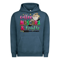 Pigment Midnight Navy coffee mascara and hustle Urban Hoodie - Zillion Design Studio